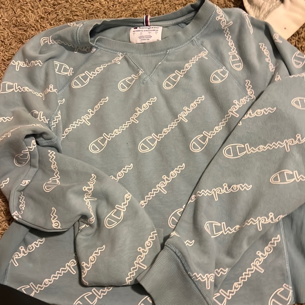 Blue champion crew neck